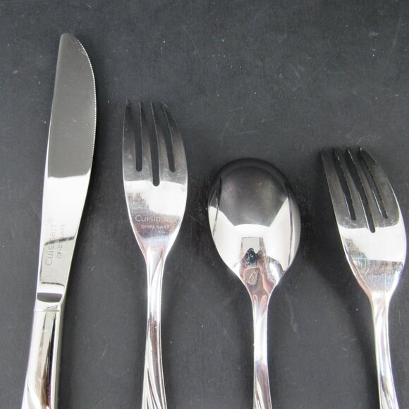 Cuisinart CP-01-LA43 Stainless Feather Design Flatware 4 Piece Replacement Set - Picture 4 of 6